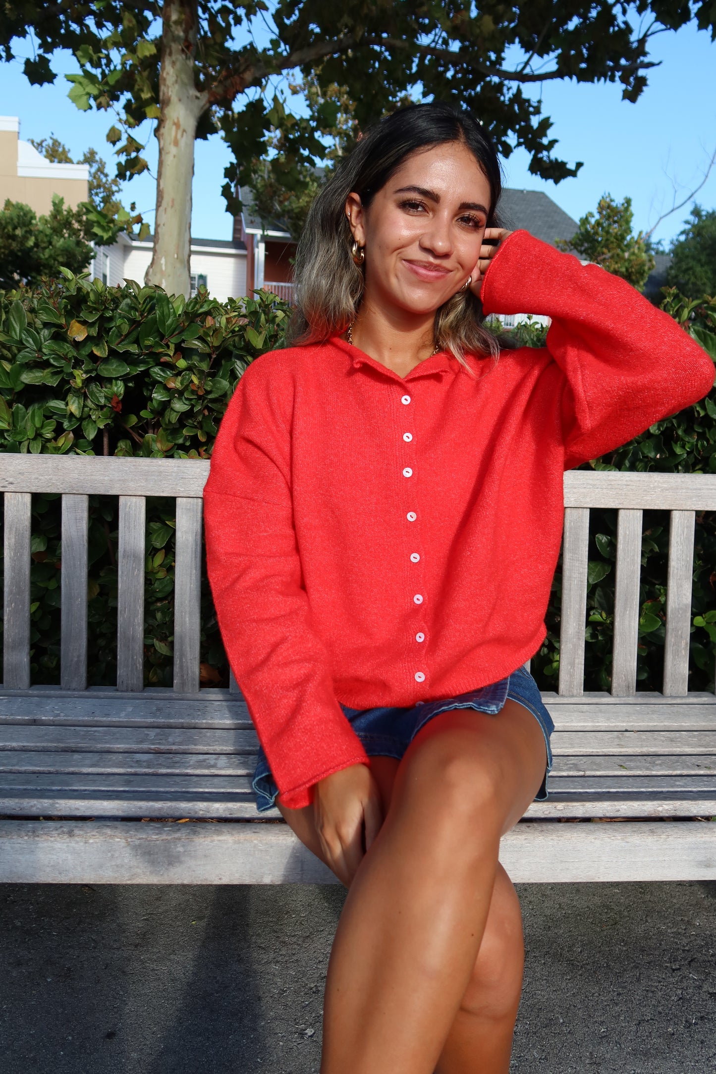 Butterfly Effect Cardi- Red