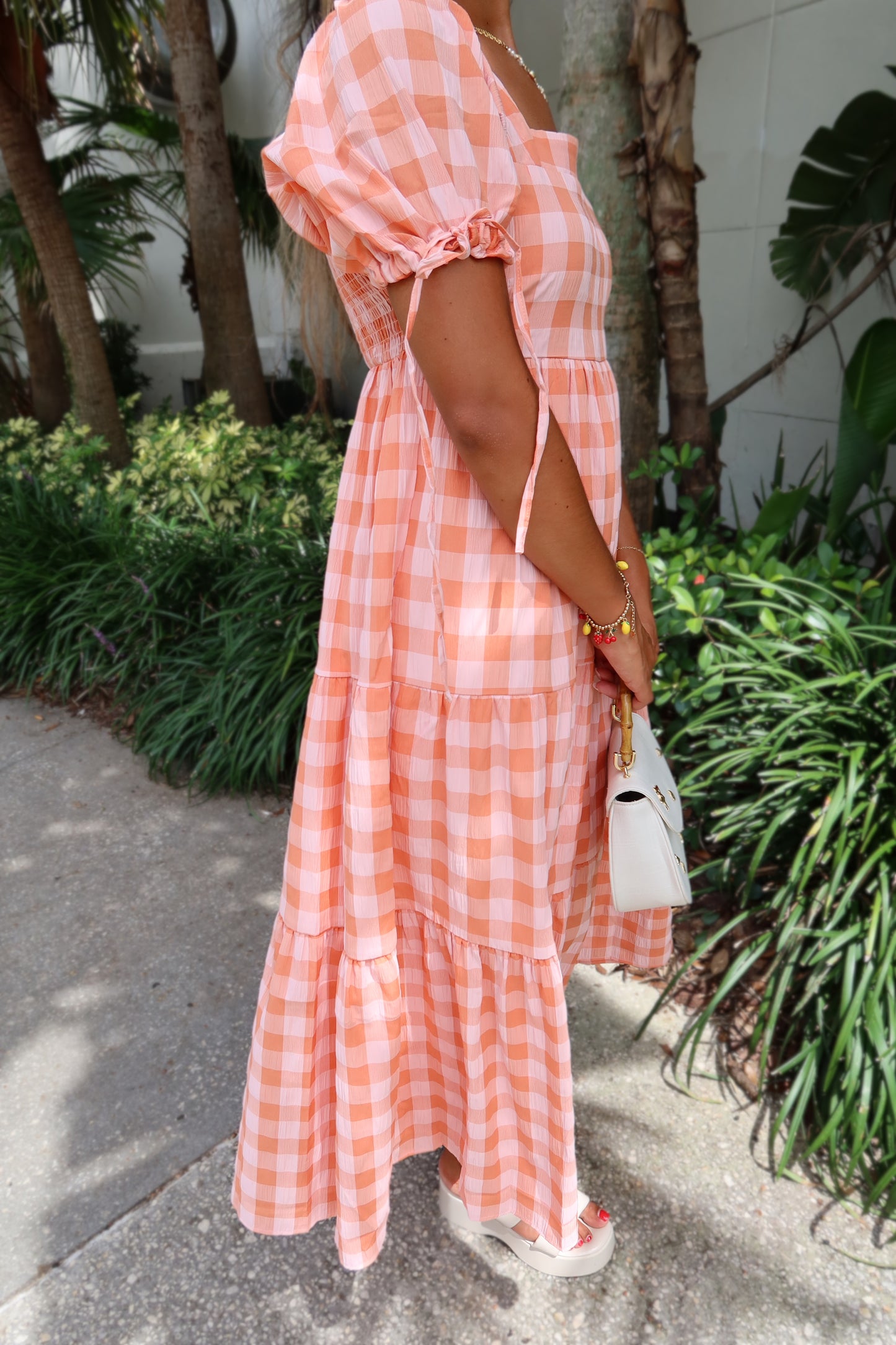 Peachy Picnic Dress