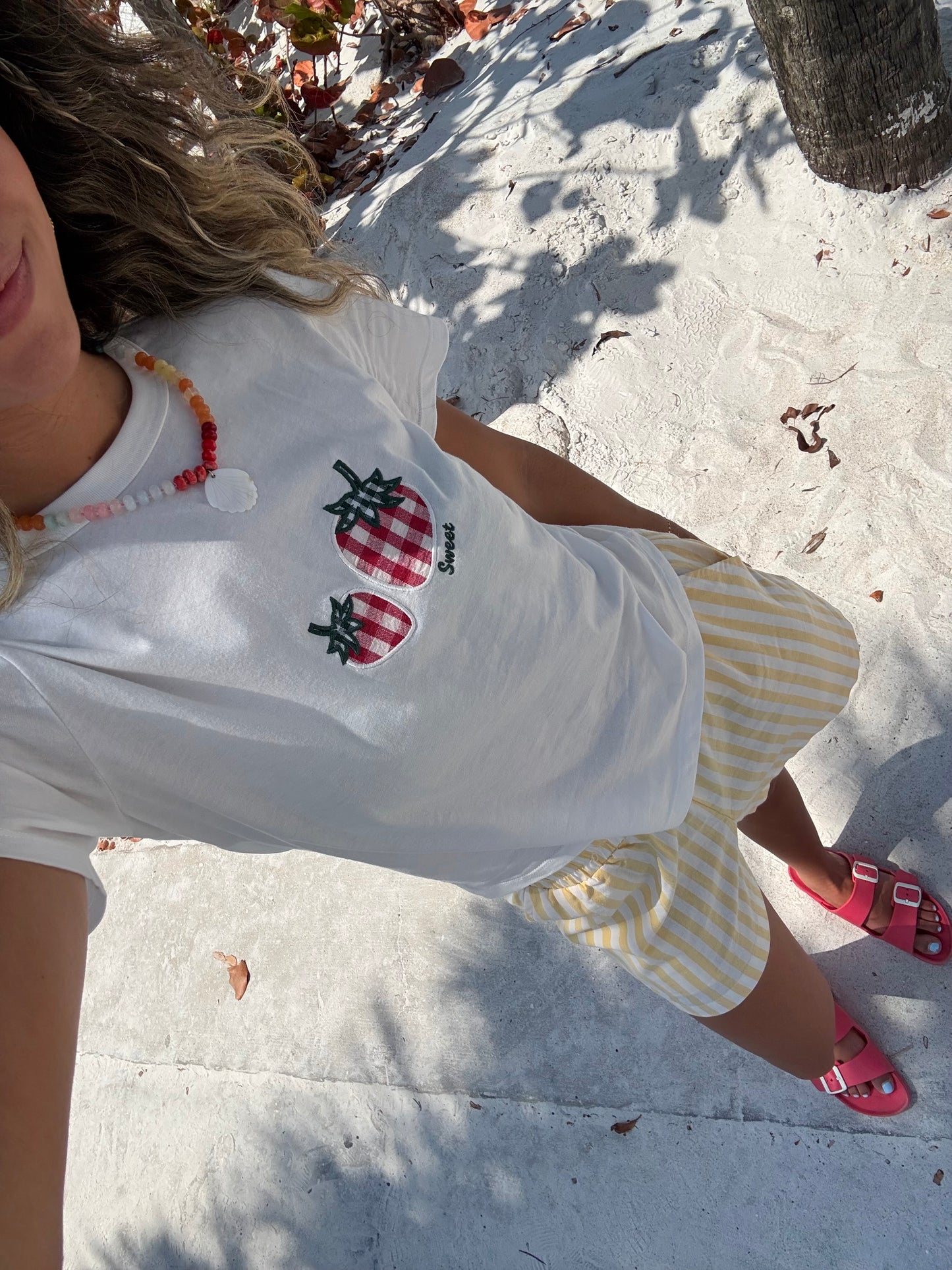 Strawberry Gingham Tee