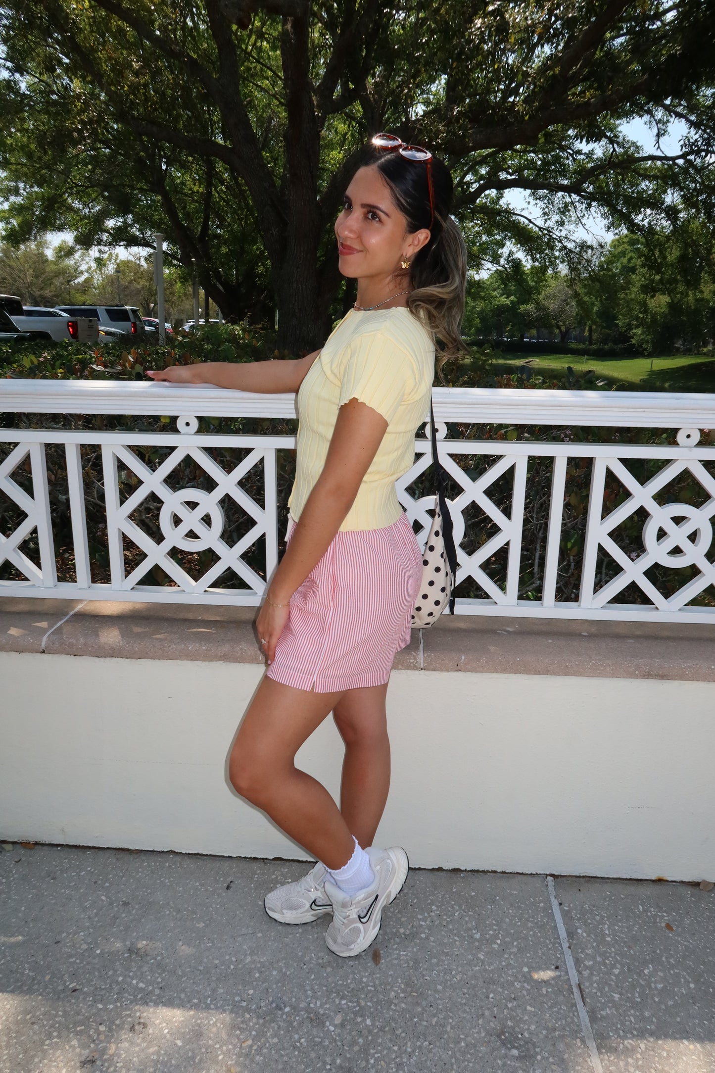 Strawberries and Cream Stripe Shorts