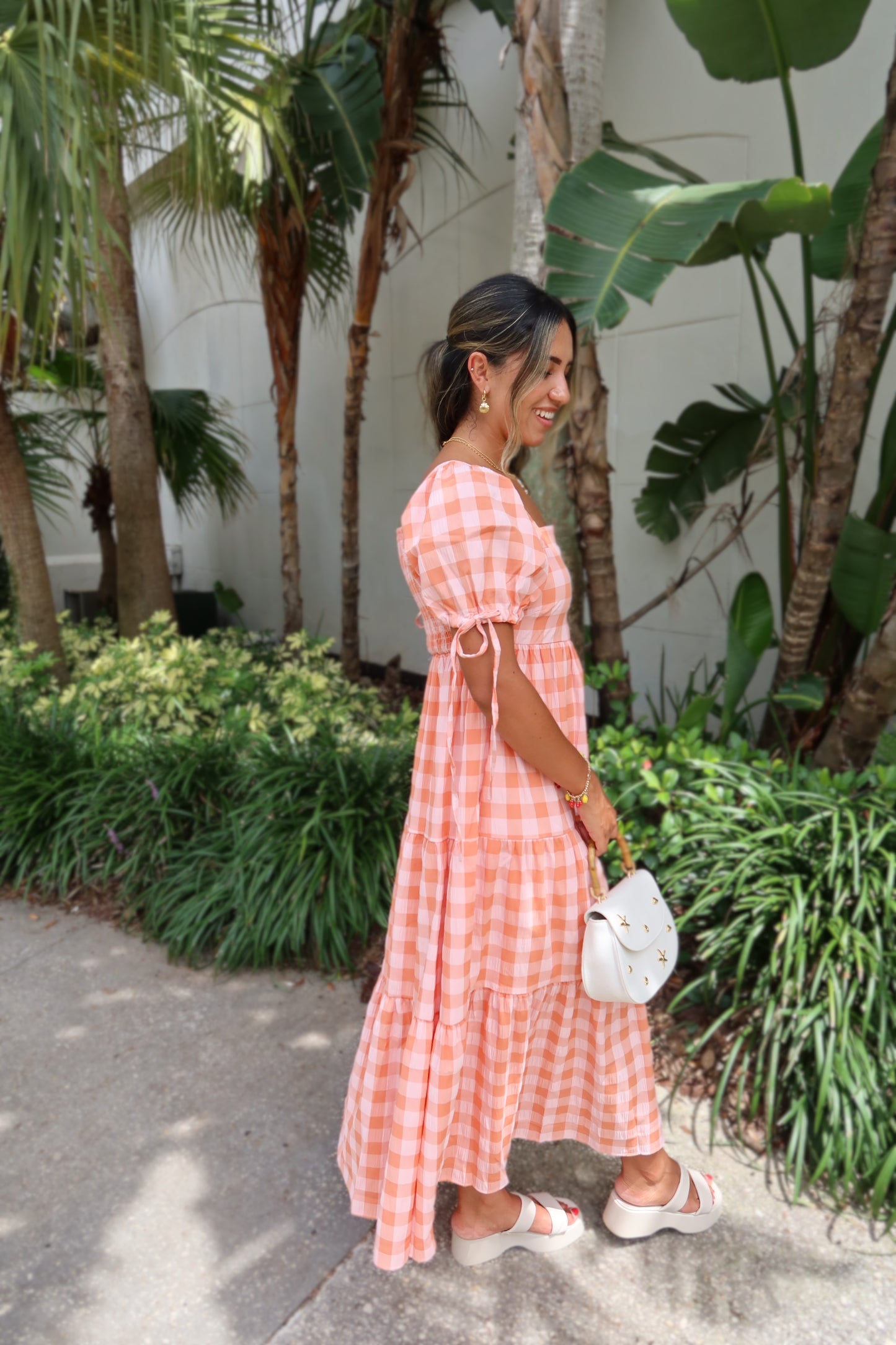 Peachy Picnic Dress