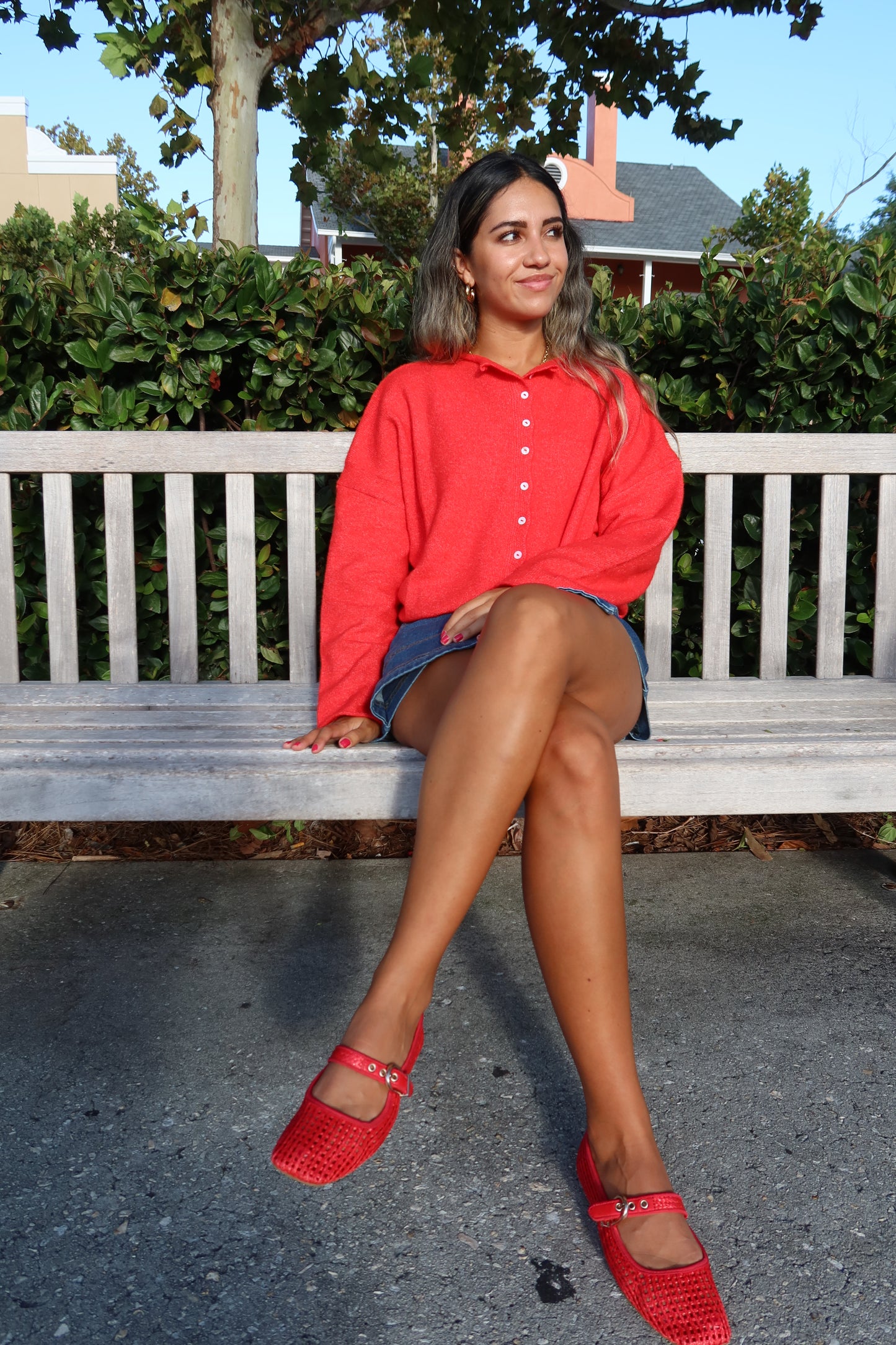Butterfly Effect Cardi- Red