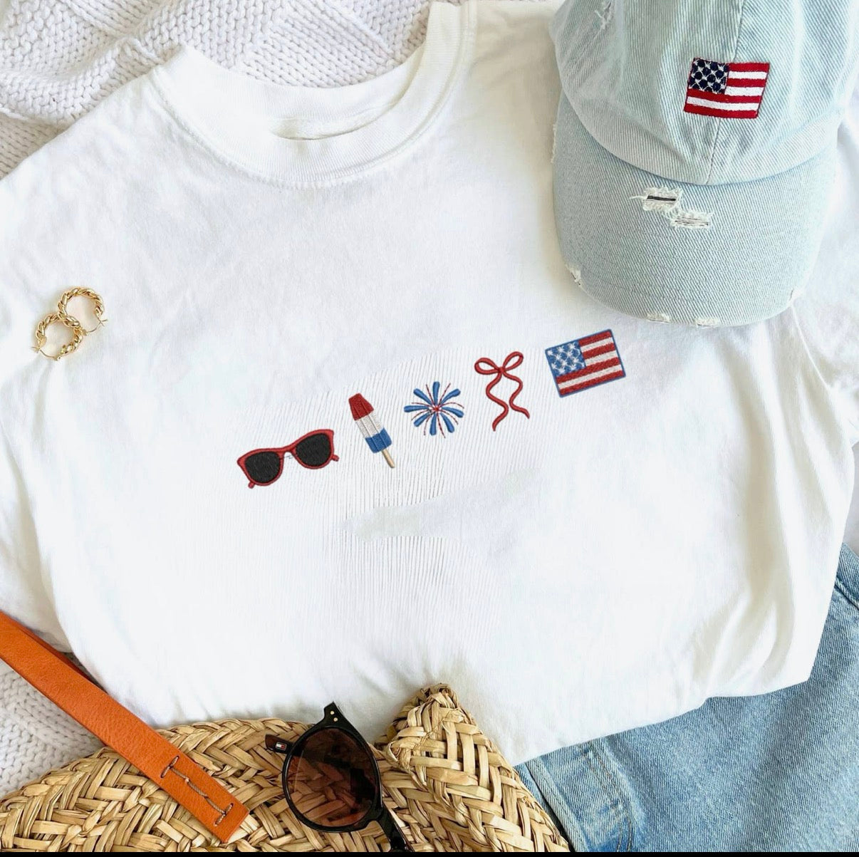 American Cutie Embroidered Tee