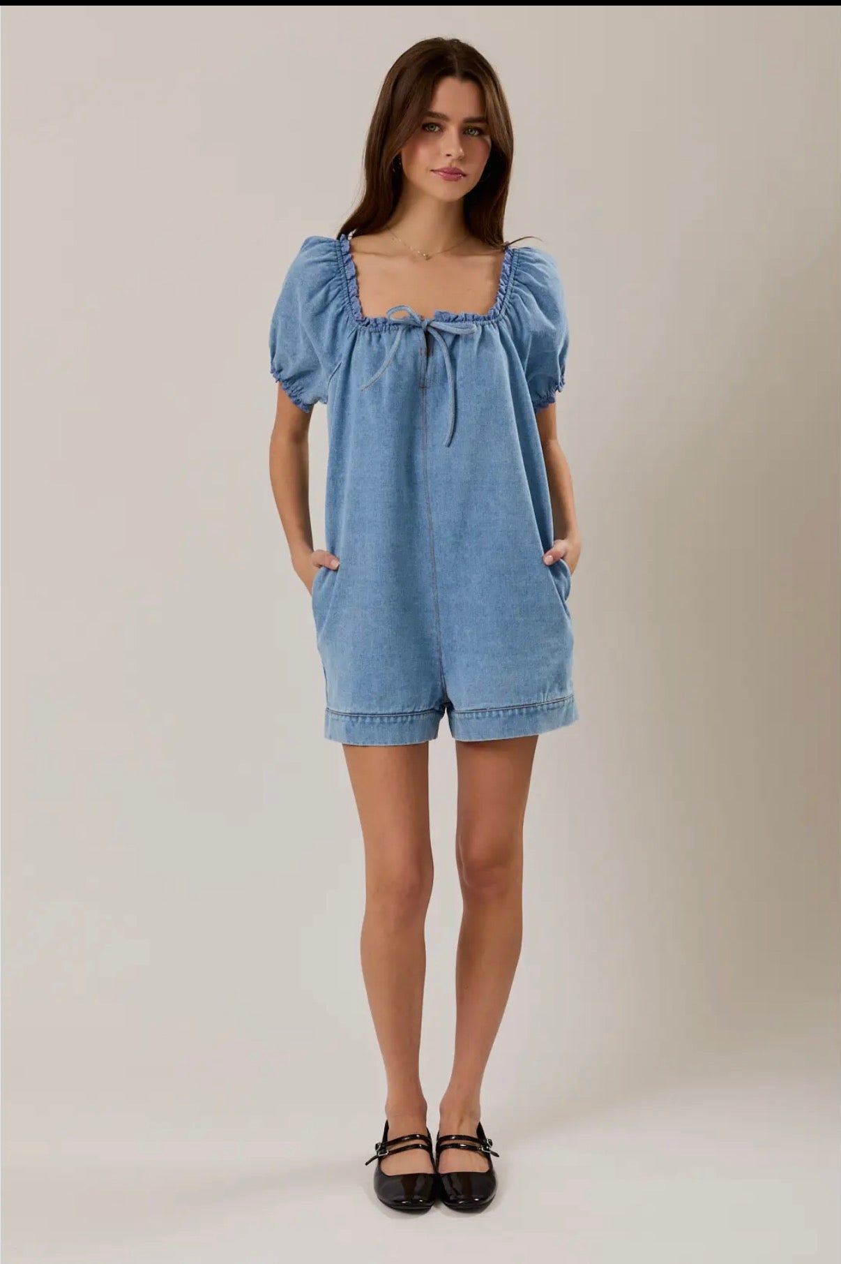 Denim Romper