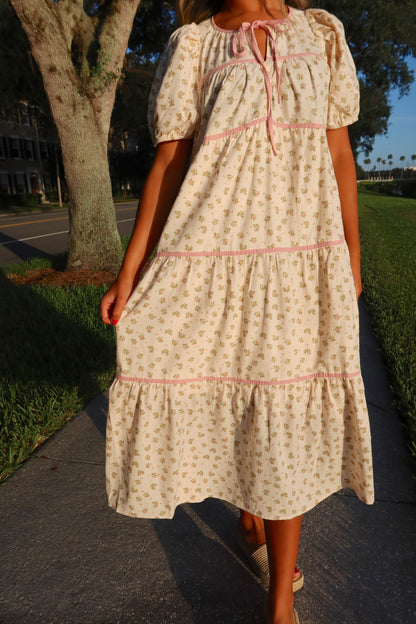 Sweet Meadow Floral Midi Dress
