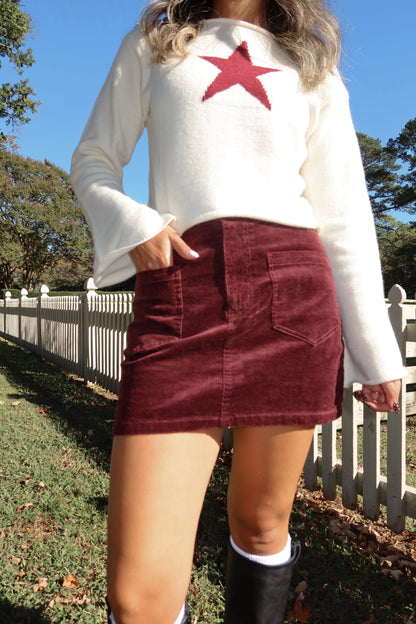 Cherrywood Corduroy Skirt