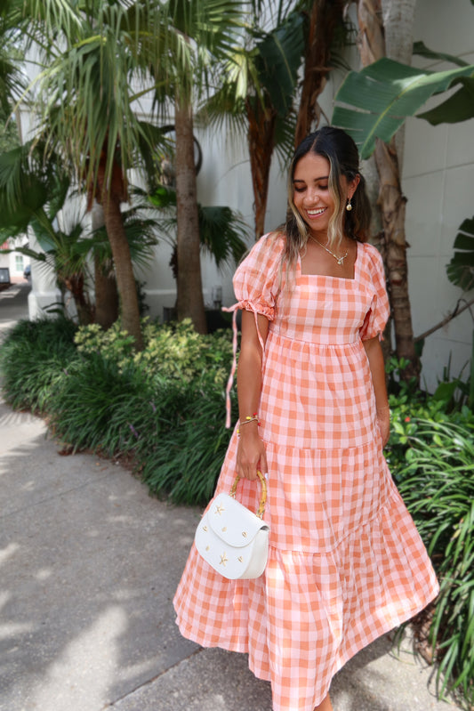 Peachy Picnic Dress