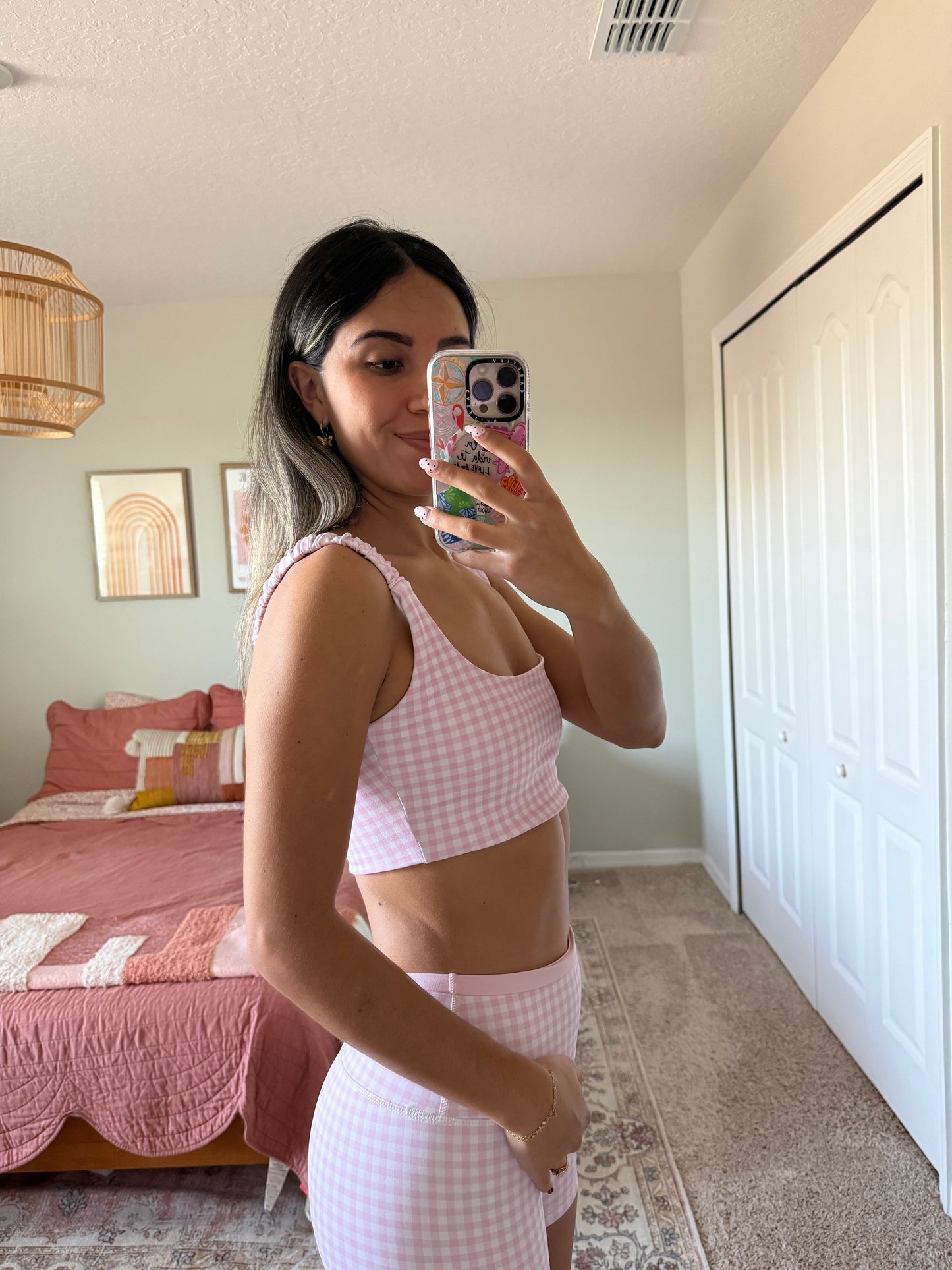 Rosie Gingham Workout Set