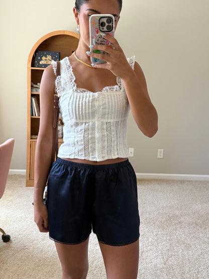 Midnight Satin Shorts