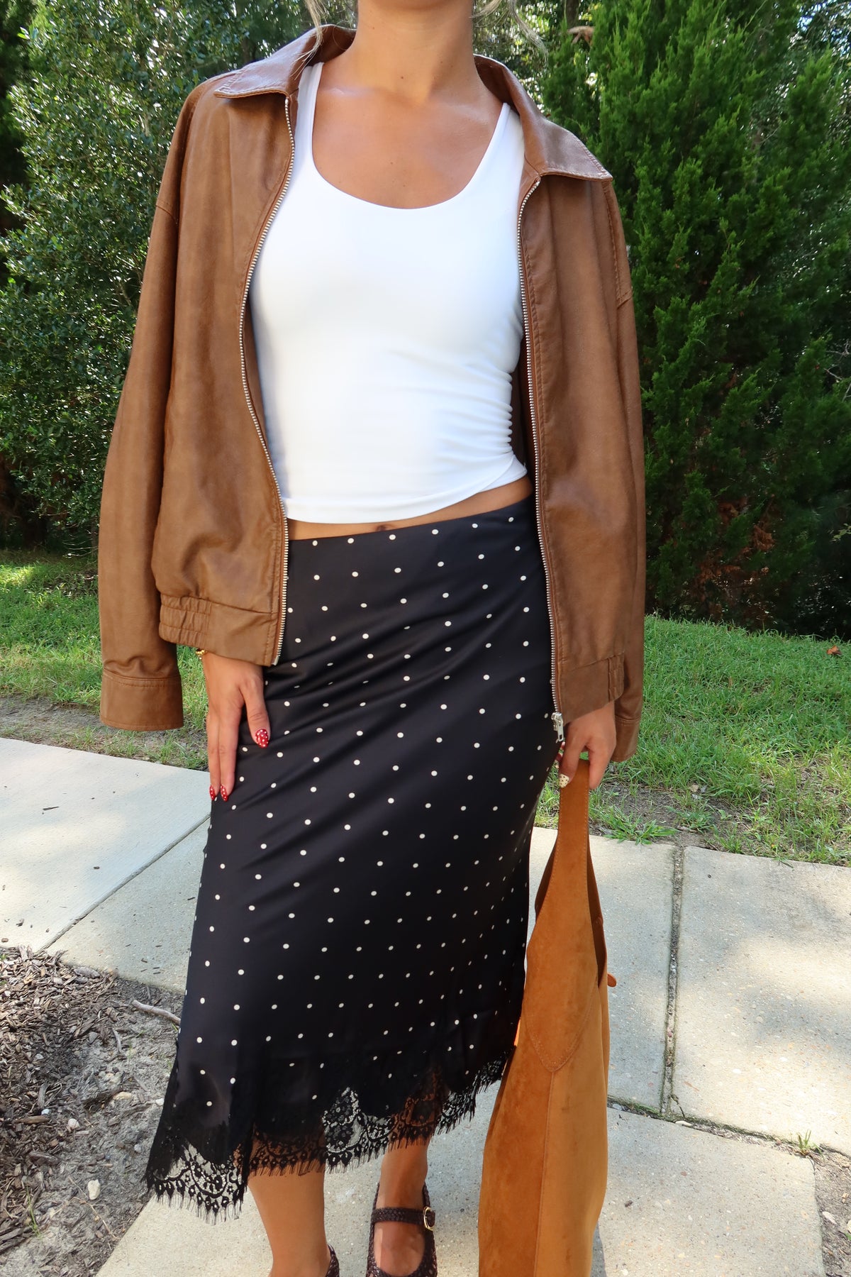 Diana Black Polka Dot Skirt