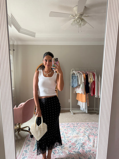 Black Polka Dot Skirt