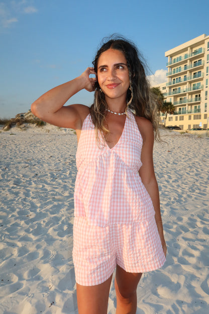 Alice Checkered Halter Top