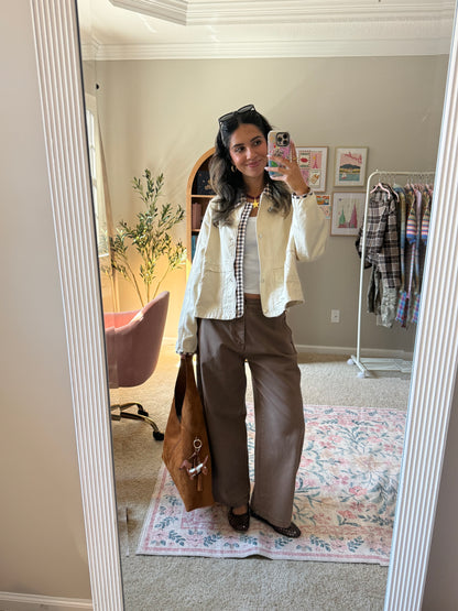 Hazel Gingham Barn Jacket