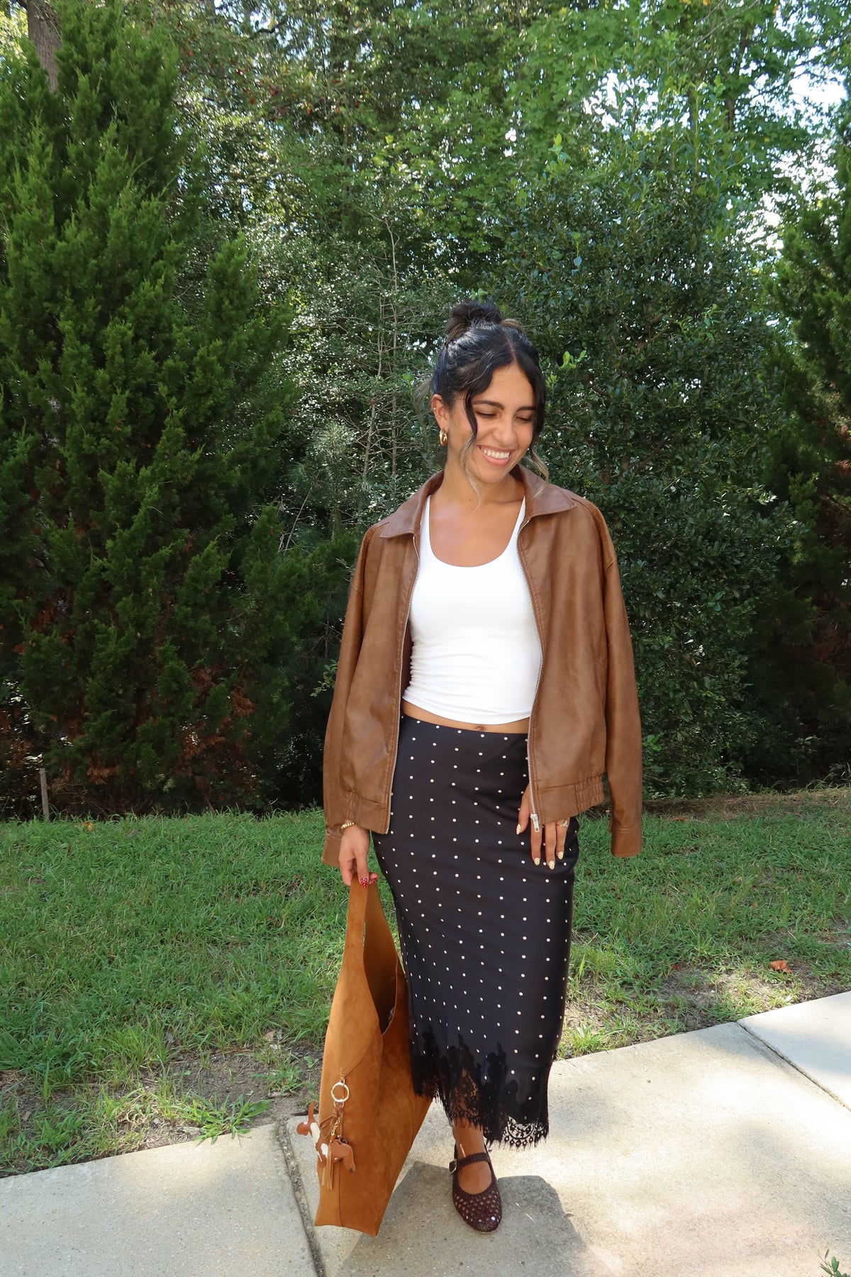 Diana Black Polka Dot Skirt