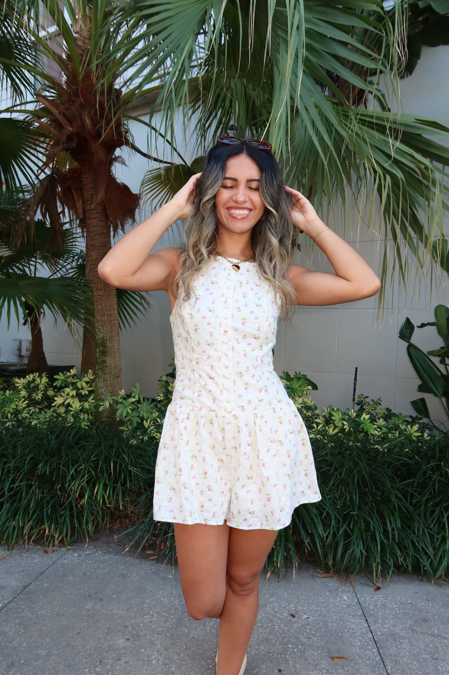 Olivia Floral Romper