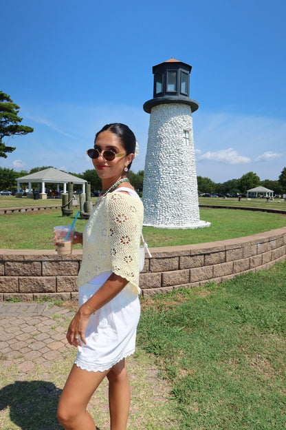 Golden Coast Crochet Poncho