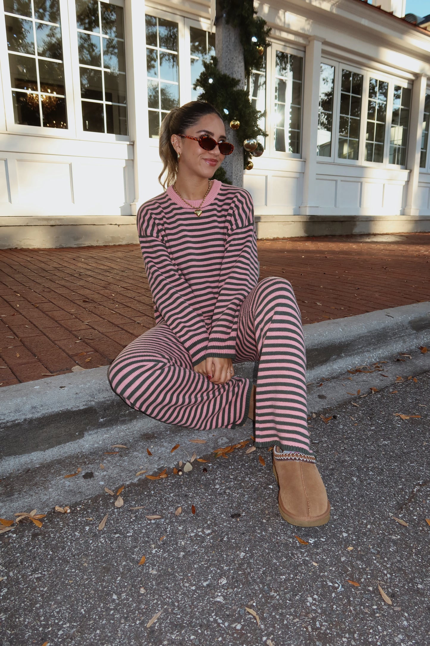 Strawberry Matcha Knit Set