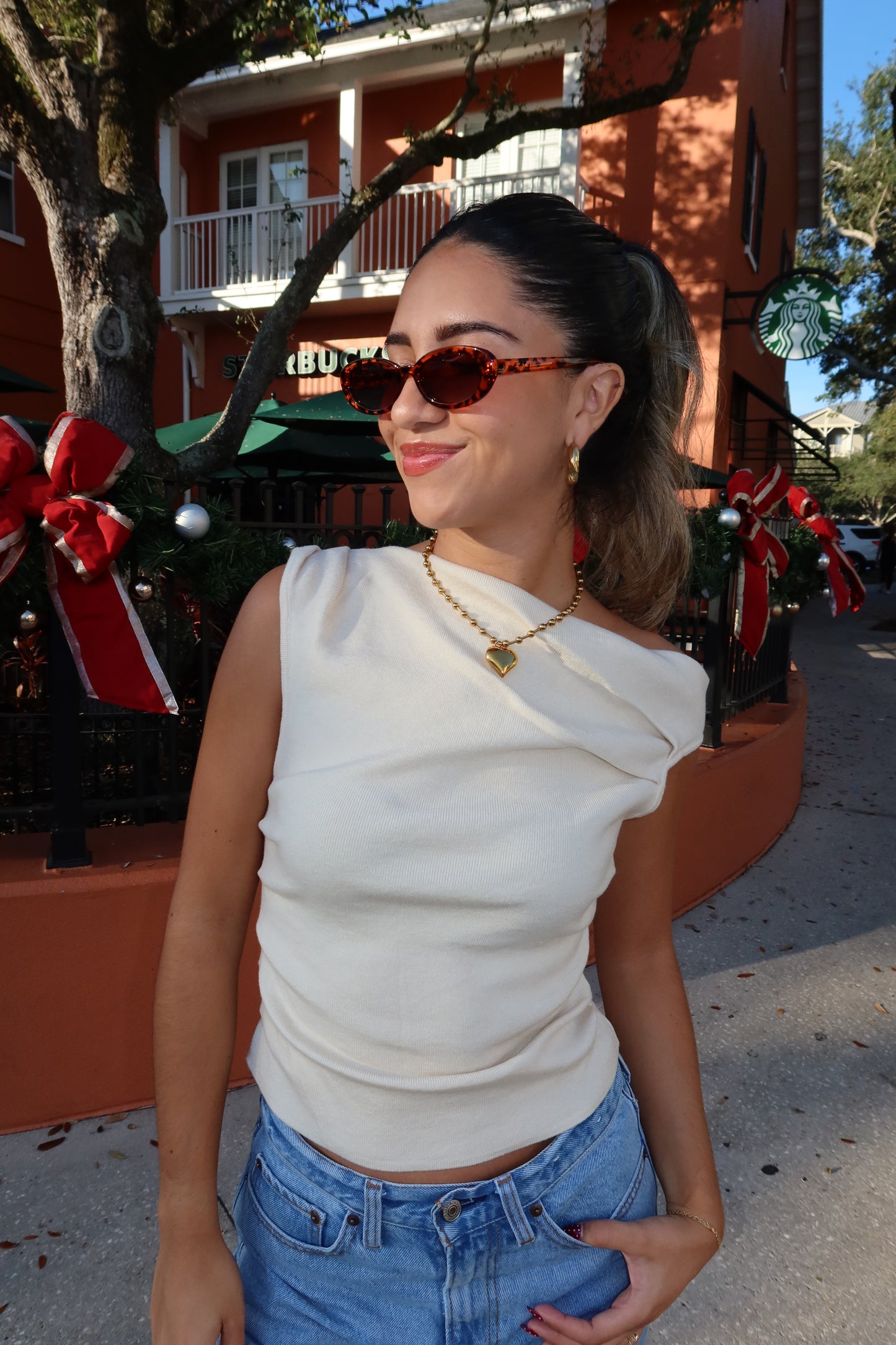 Cleo Off The Shoulder top- Cream