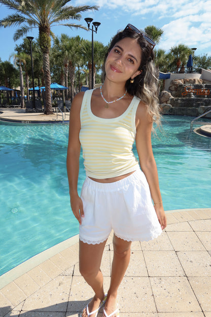 The Everywhere Reversible Tank- Butter Yellow