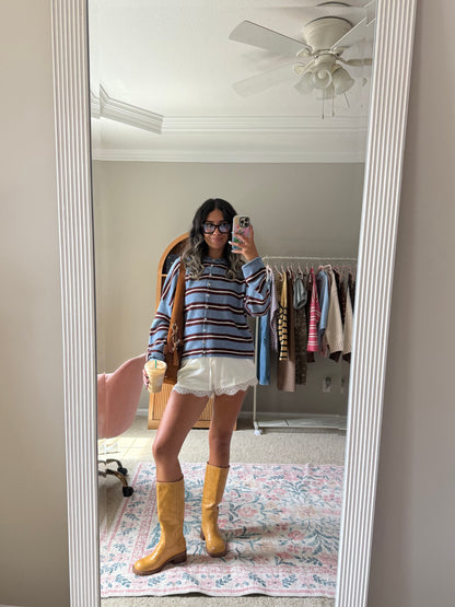 Butterfly Effect Cardi- Blue & Cocoa