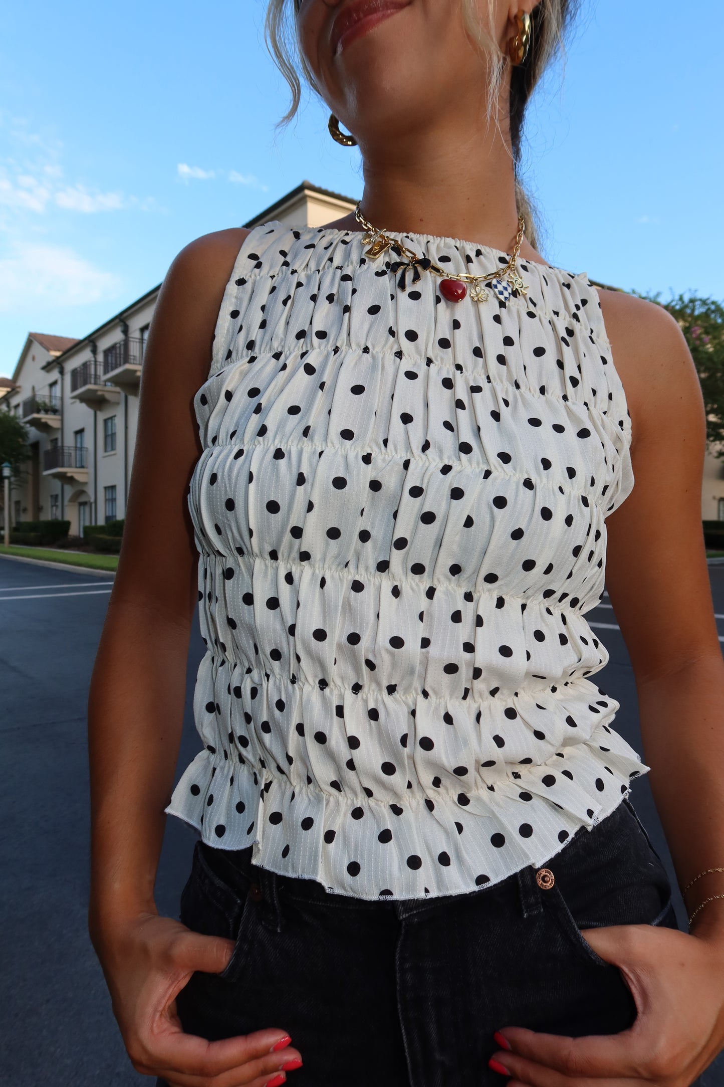 Blair Dotted Top