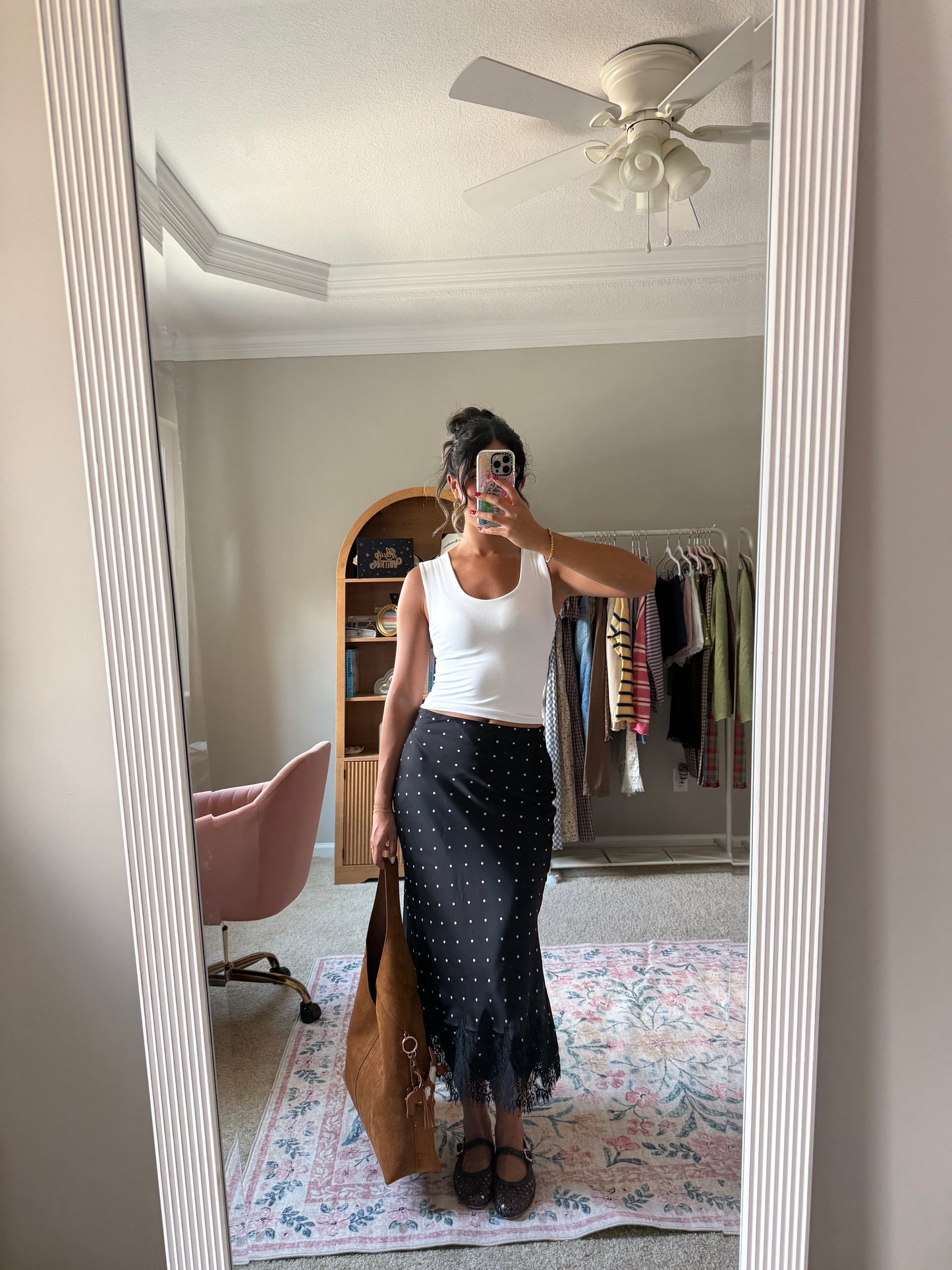 Diana Black Polka Dot Skirt