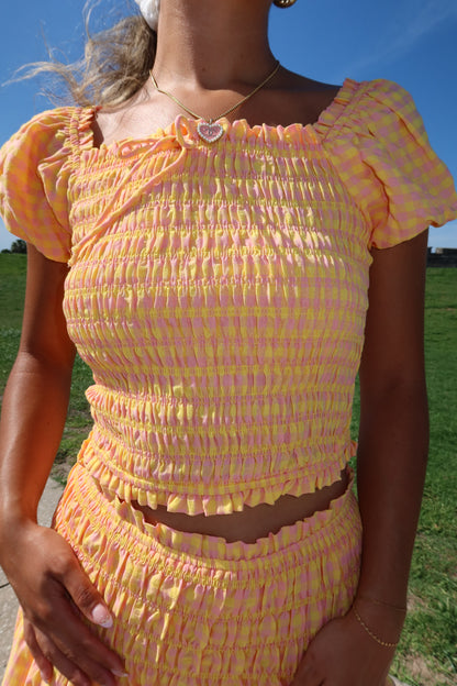 Clementine Gingham Top