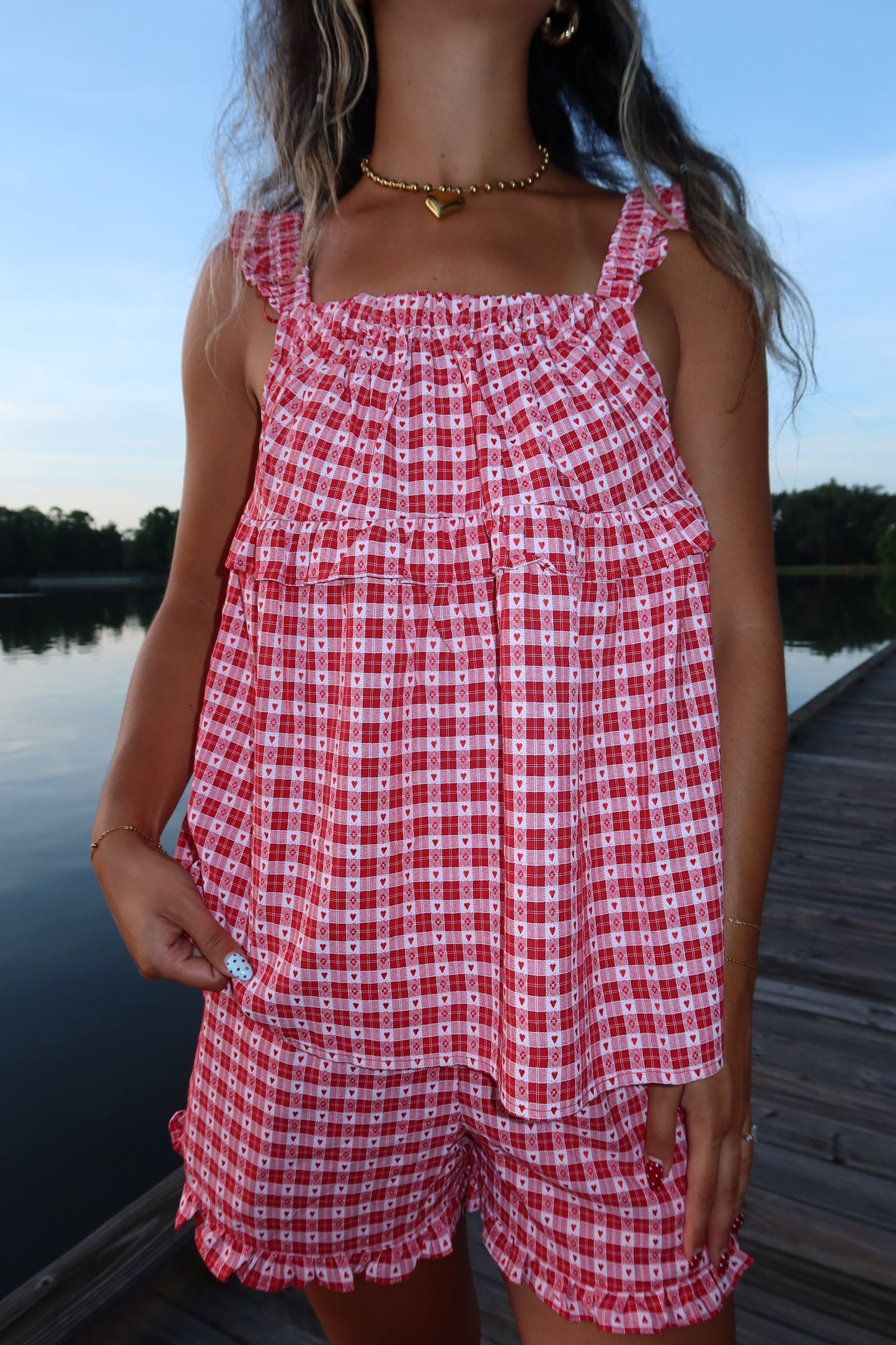 Sweetheart Gingham Top