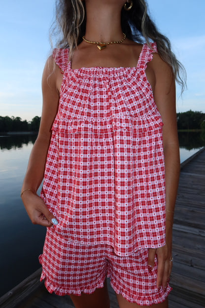 Sweetheart Gingham Top