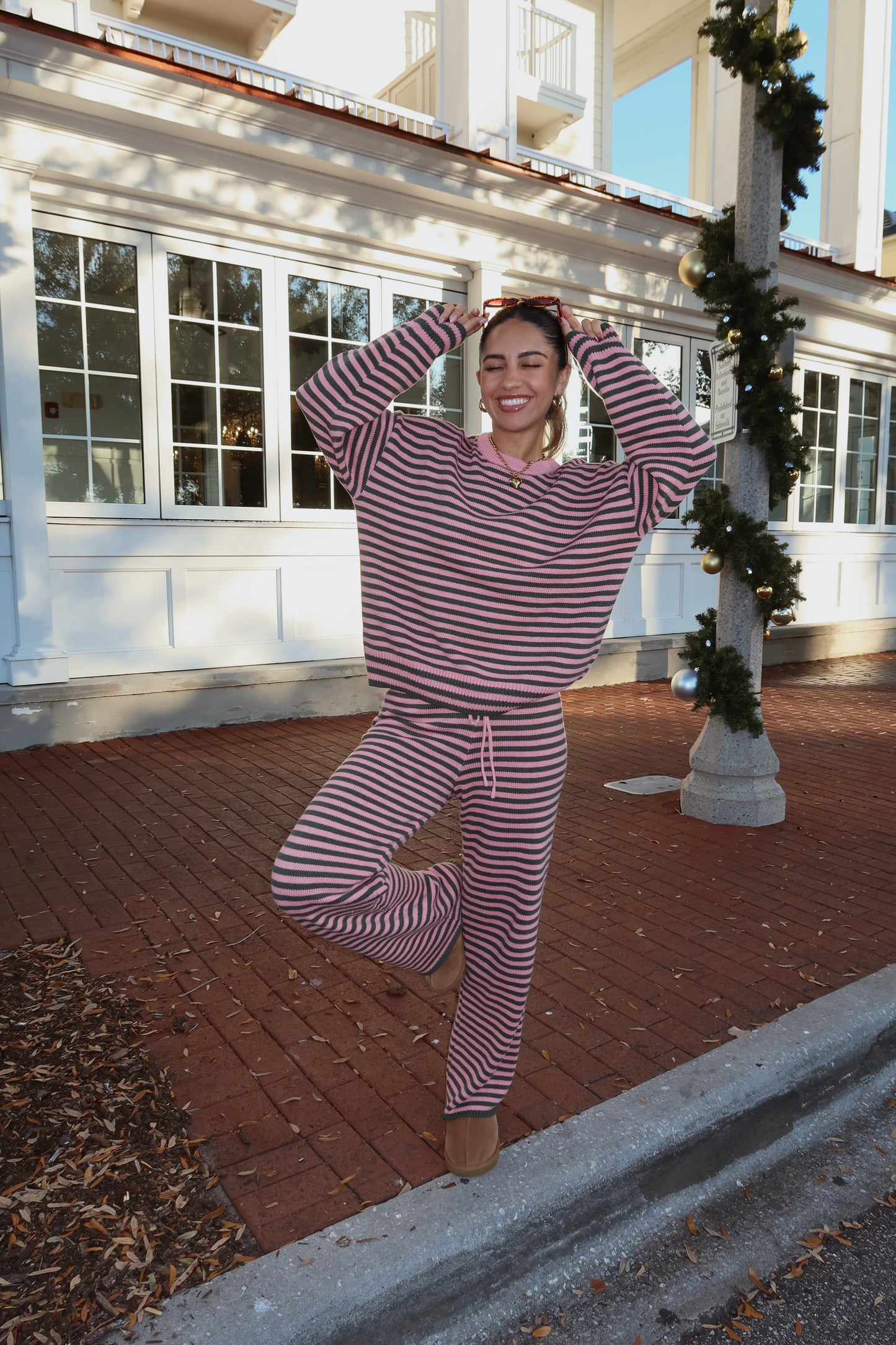 Strawberry Matcha Knit Set