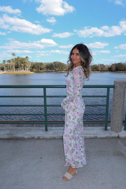 *RESTOCK* Rose Maxi Dress- White