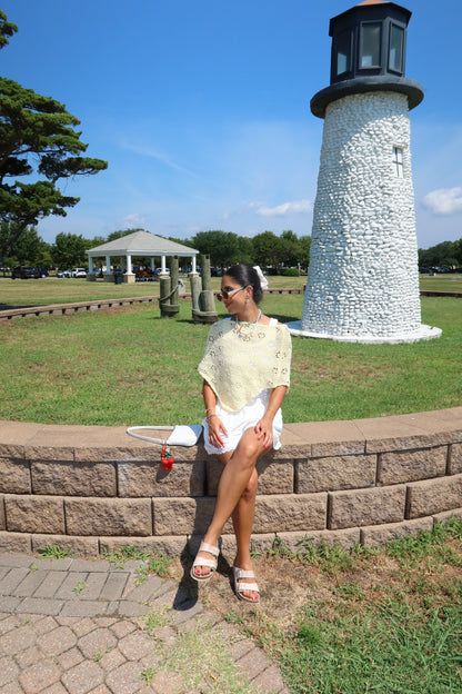 Golden Coast Crochet Poncho
