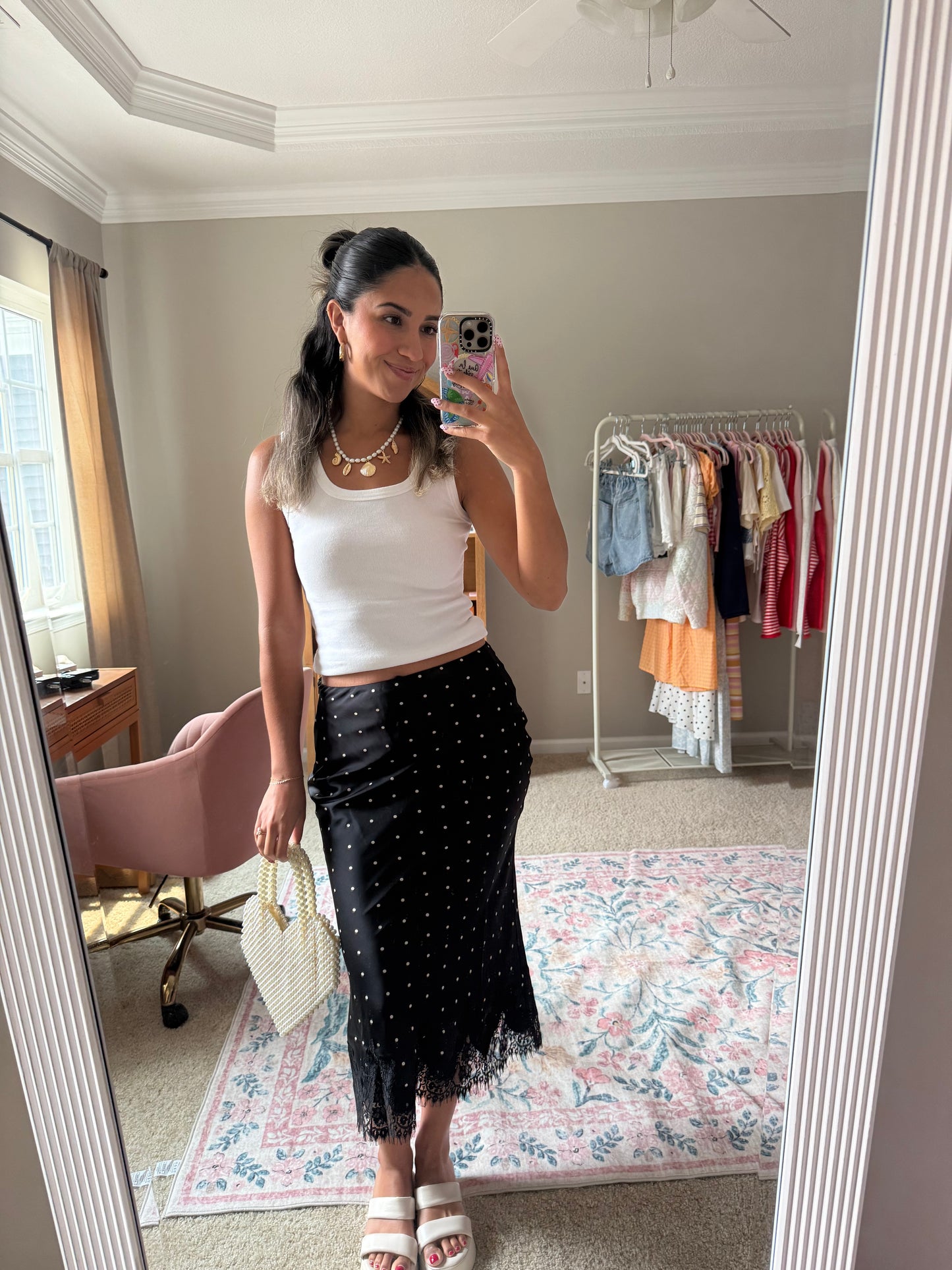 Black Polka Dot Skirt