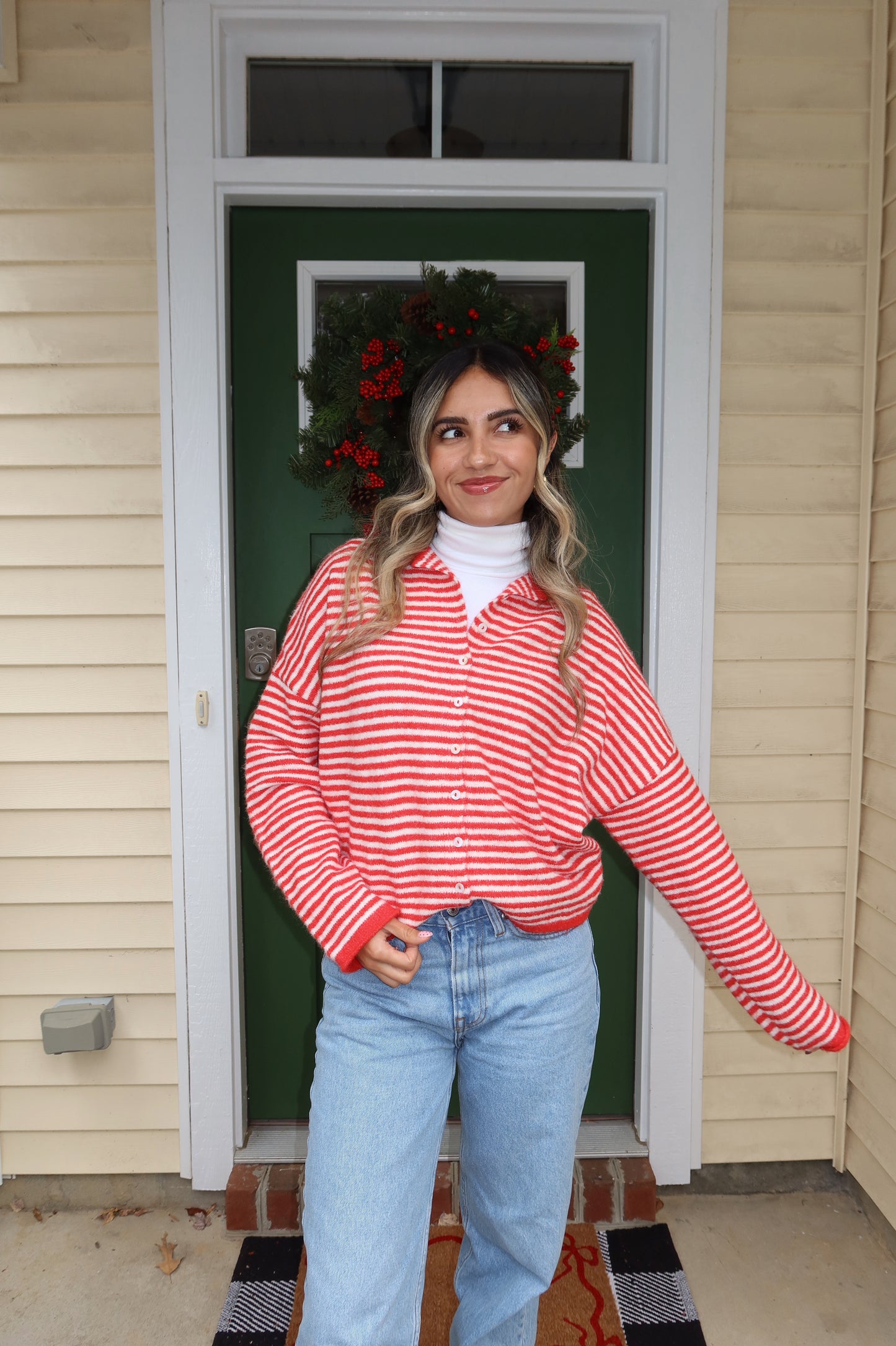 Candy Cane Cardigan