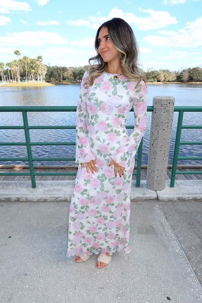 *RESTOCK* Rose Maxi Dress- White