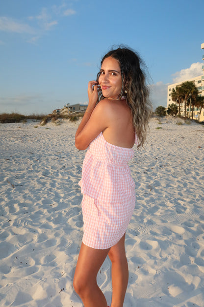 Alice Checkered Halter Top