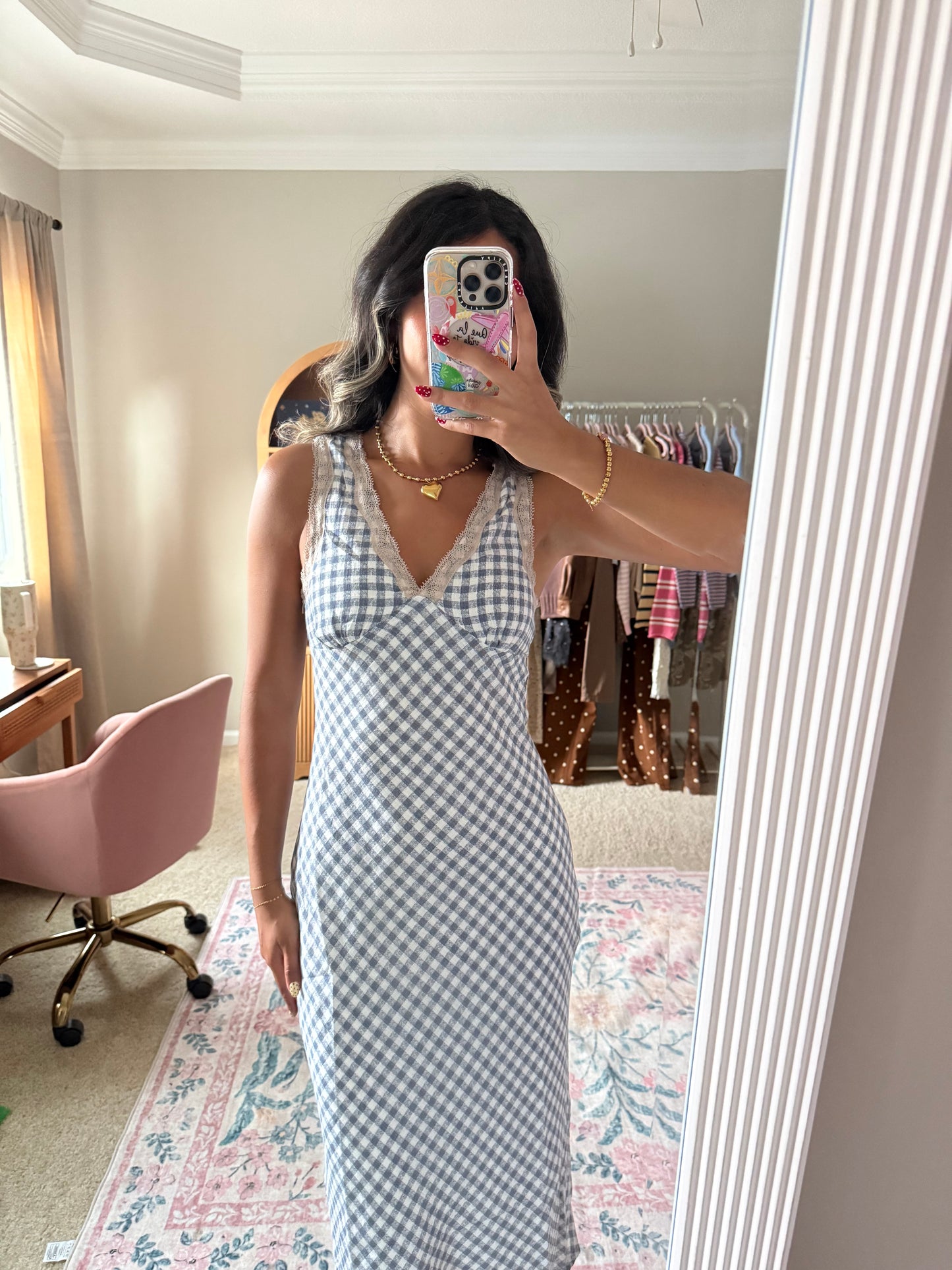 Stella Blue Gingham Dress