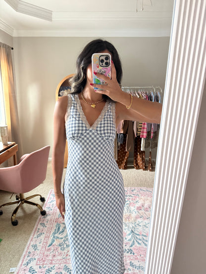 Stella Blue Gingham Dress