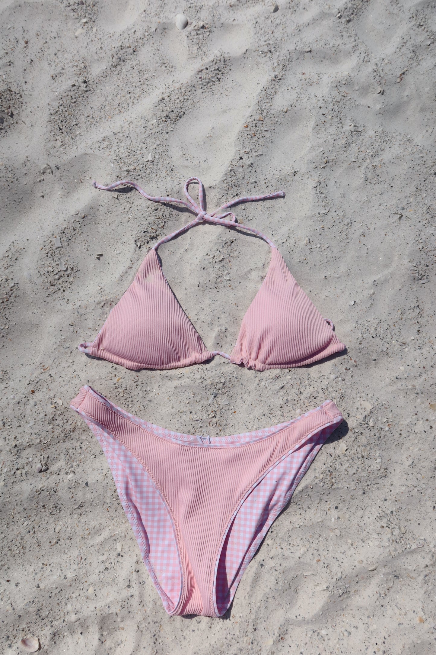 Pink Gingham Reversible Bikini
