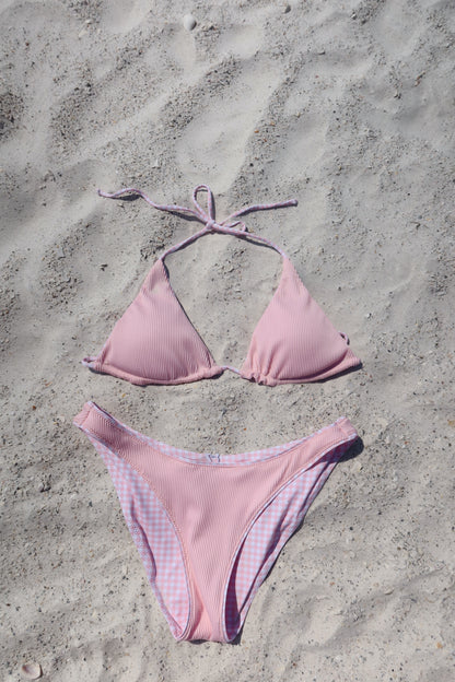 Pink Gingham Reversible Bikini