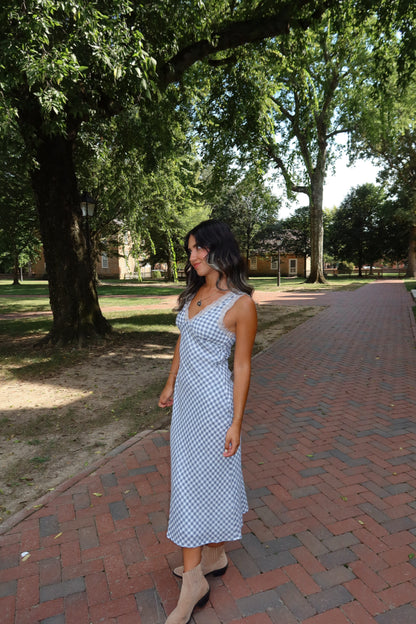 Stella Blue Gingham Dress