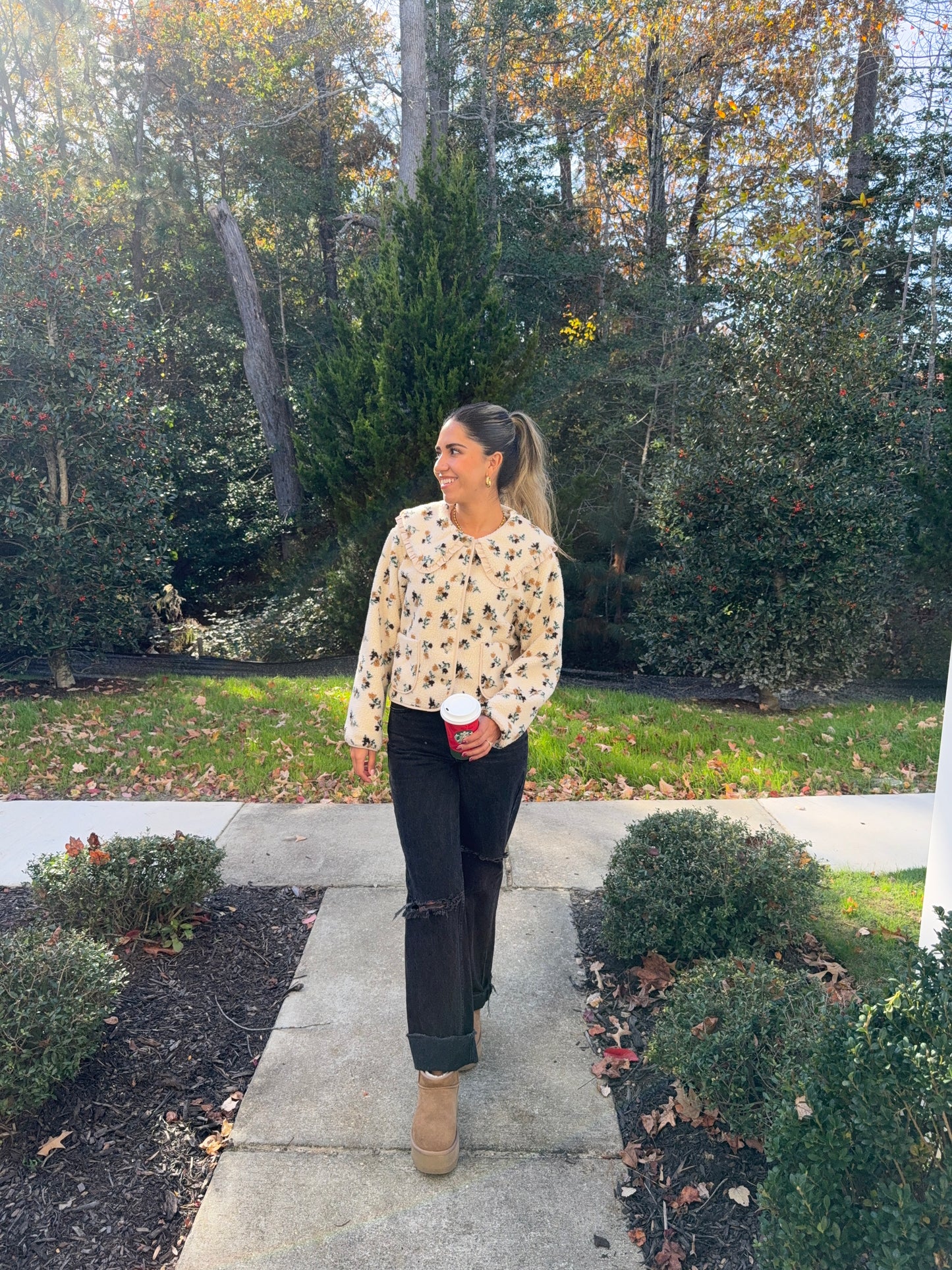 Cozy Blossom Fleece Jacket