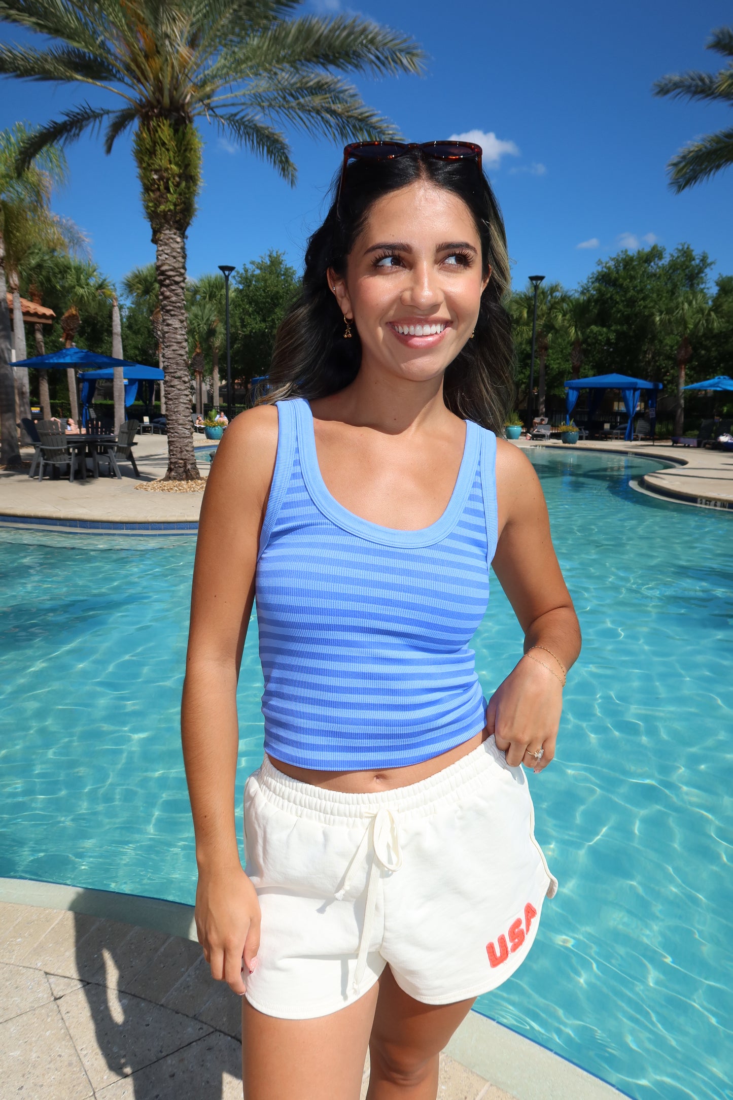 The Everywhere Reversible Tank- Sky Blue