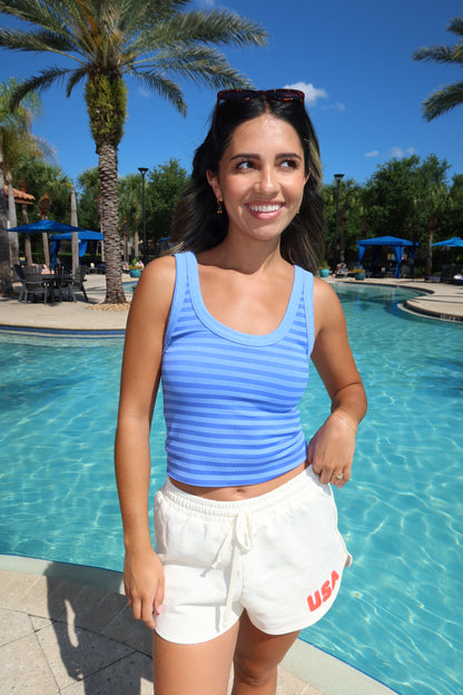 The Everywhere Reversible Tank- Sky Blue