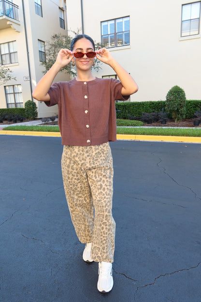 Cocoa Short Sleeve Cardigan