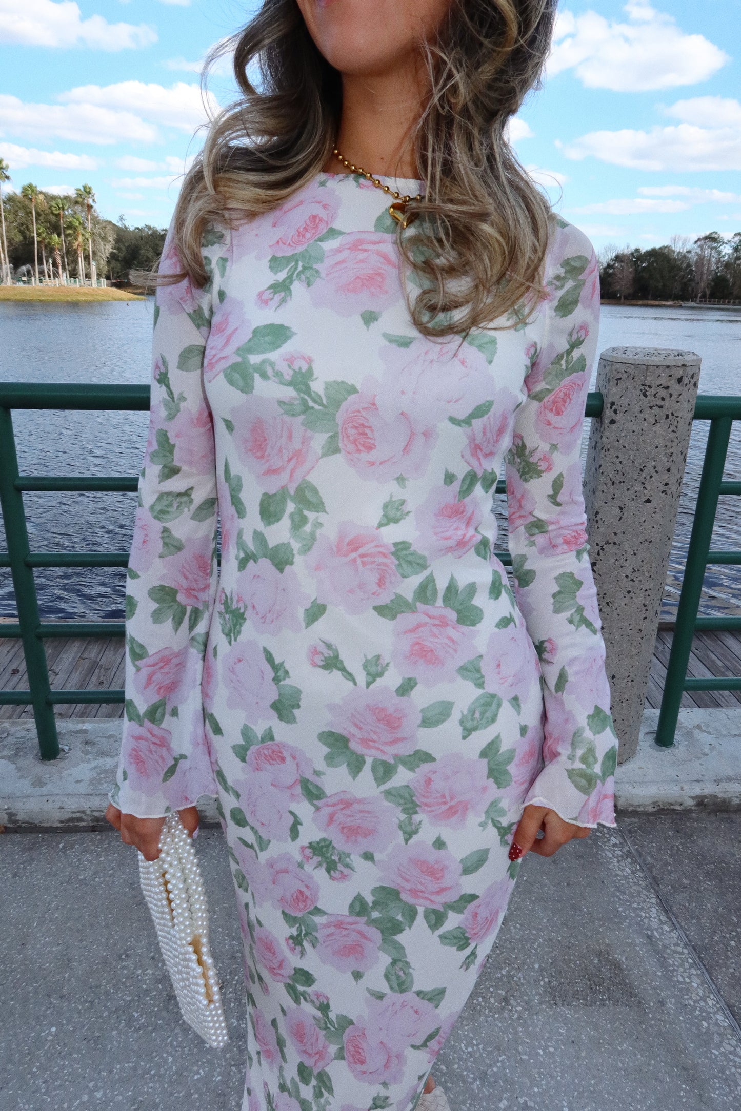 *RESTOCK* Rose Maxi Dress- White
