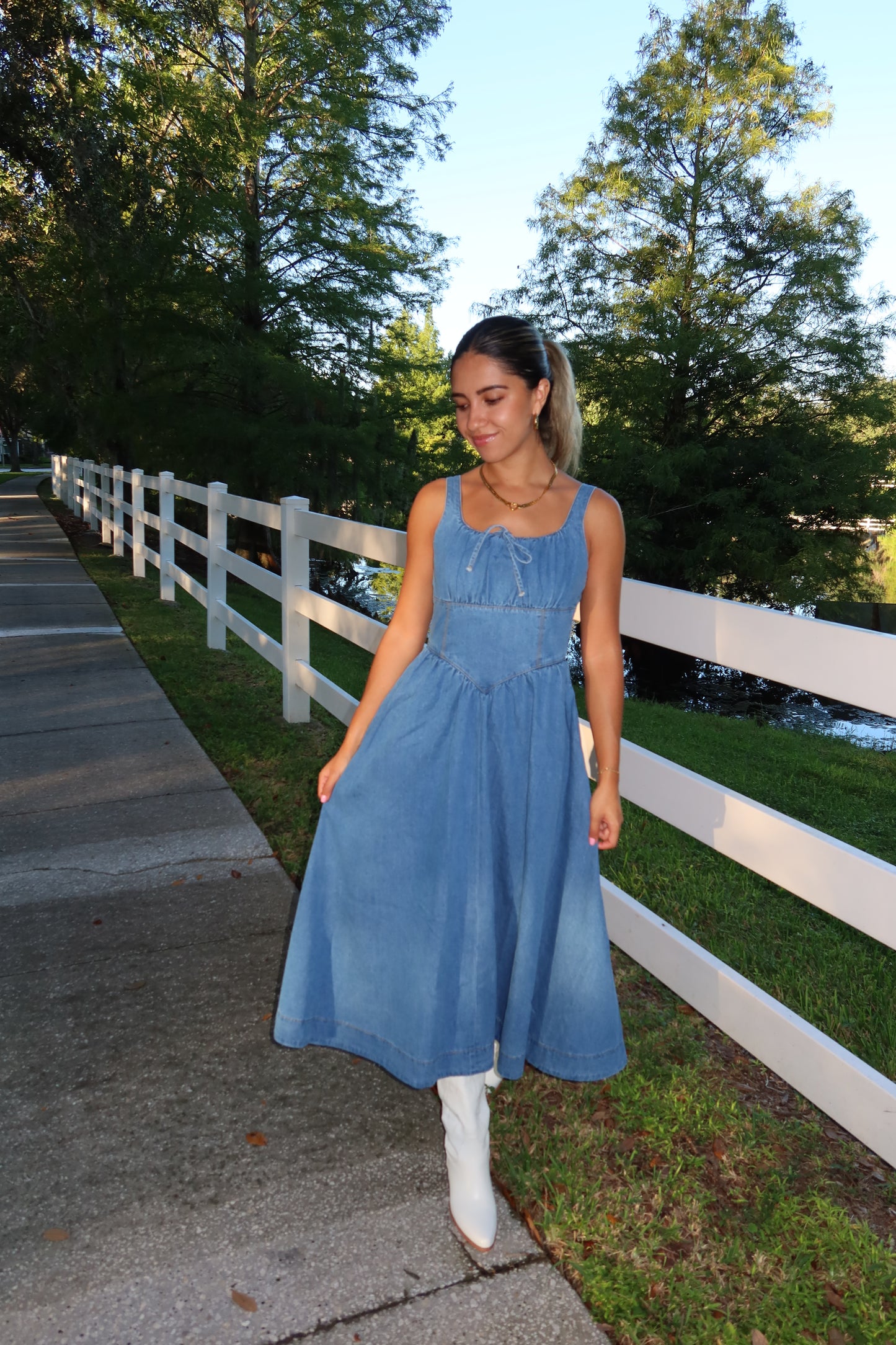 Midnight Blue Denim Dress