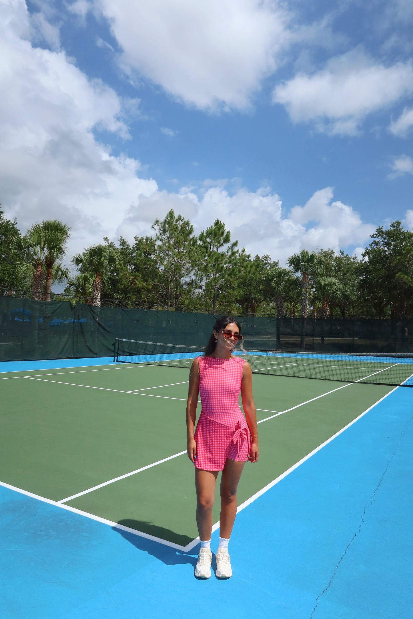 Hot Pink Gingham Workout Dress