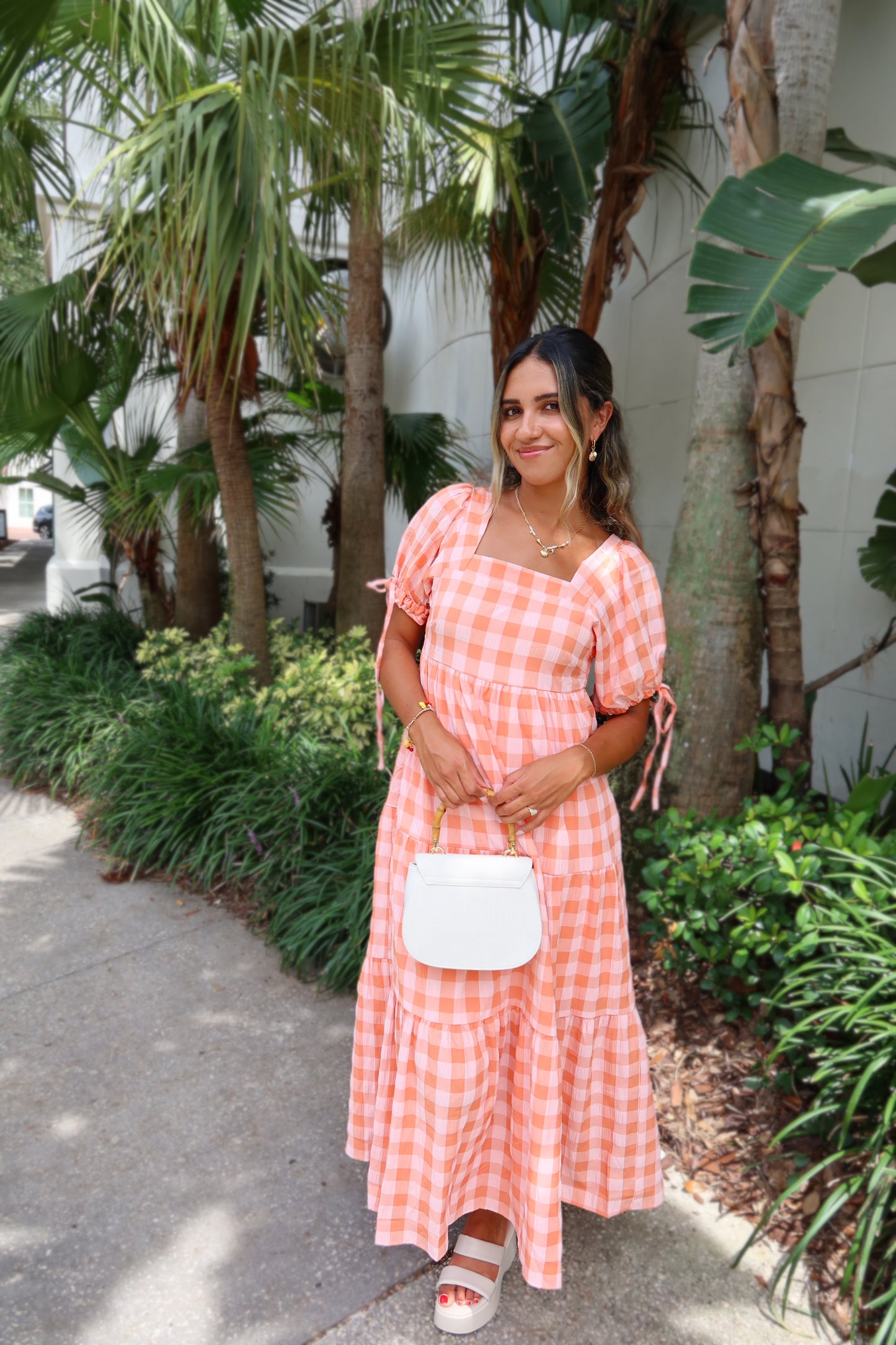 Peachy Picnic Dress