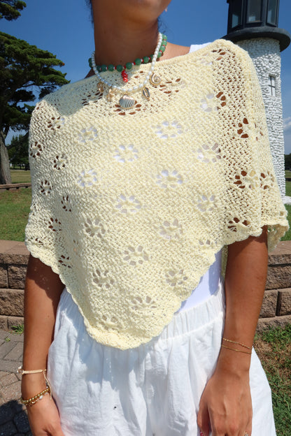 Golden Coast Crochet Poncho
